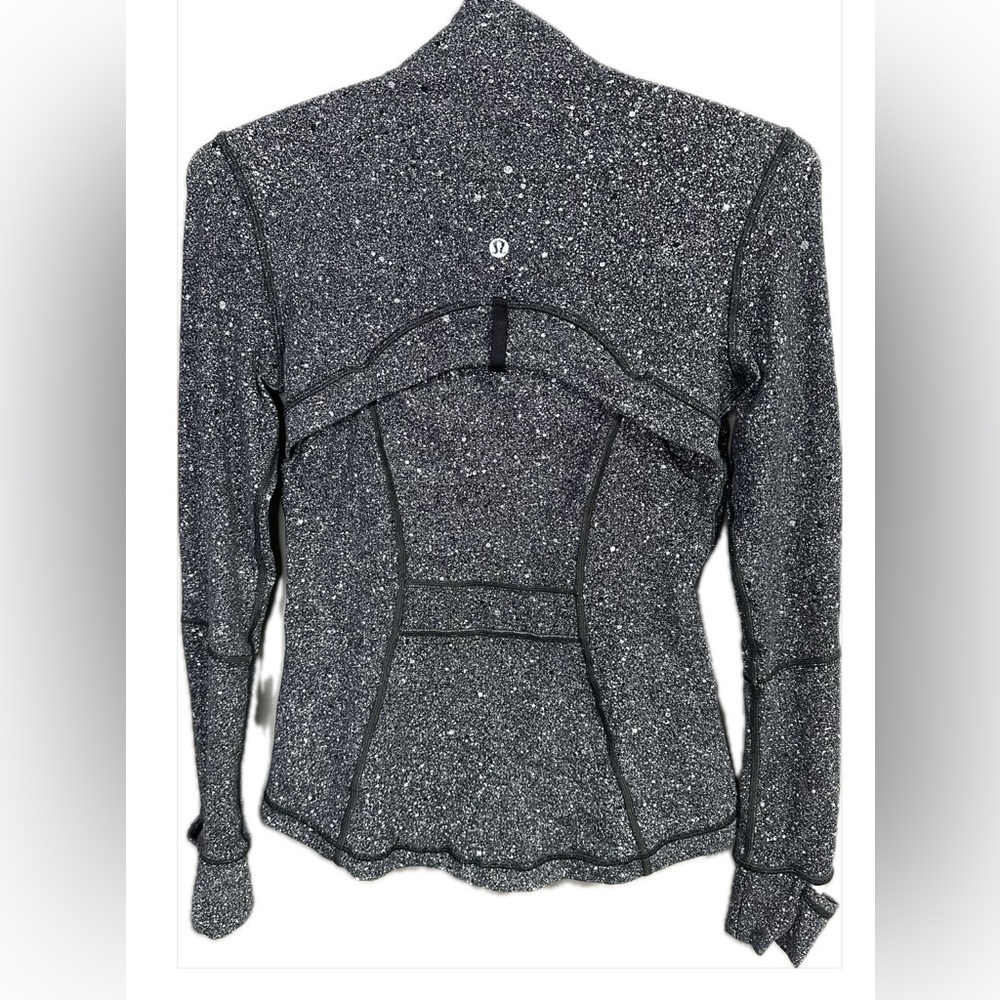 Lululemon Define Jacket in Luminesce Splatter White Black Pattern Size 4 - Picture 5 of 8